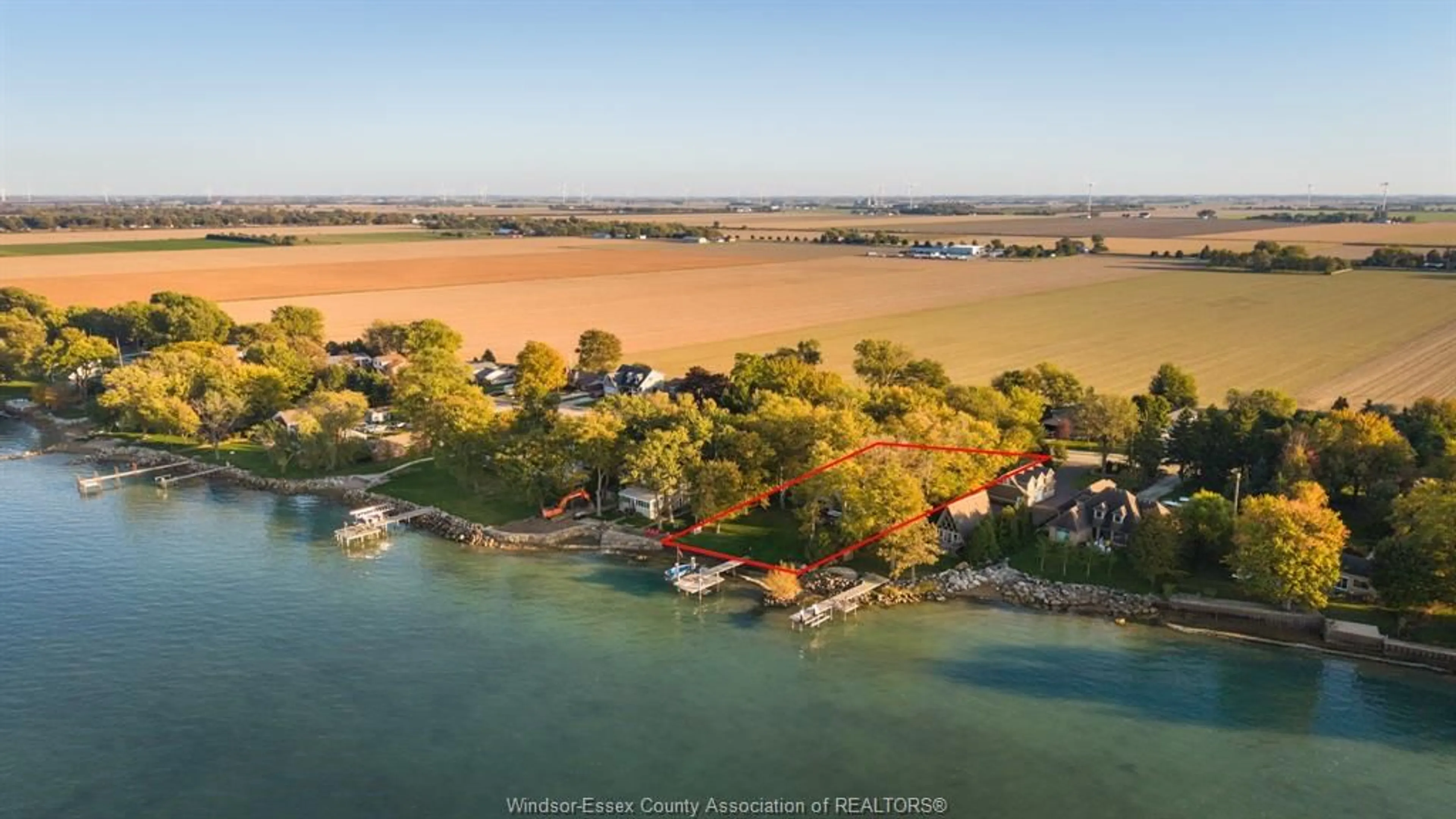 A pic from outside/outdoor area/front of a property/back of a property/a pic from drone, water/lake/river/ocean view for 3214 ST CLAIR Rd, Stoney Point Ontario N0R 1N0