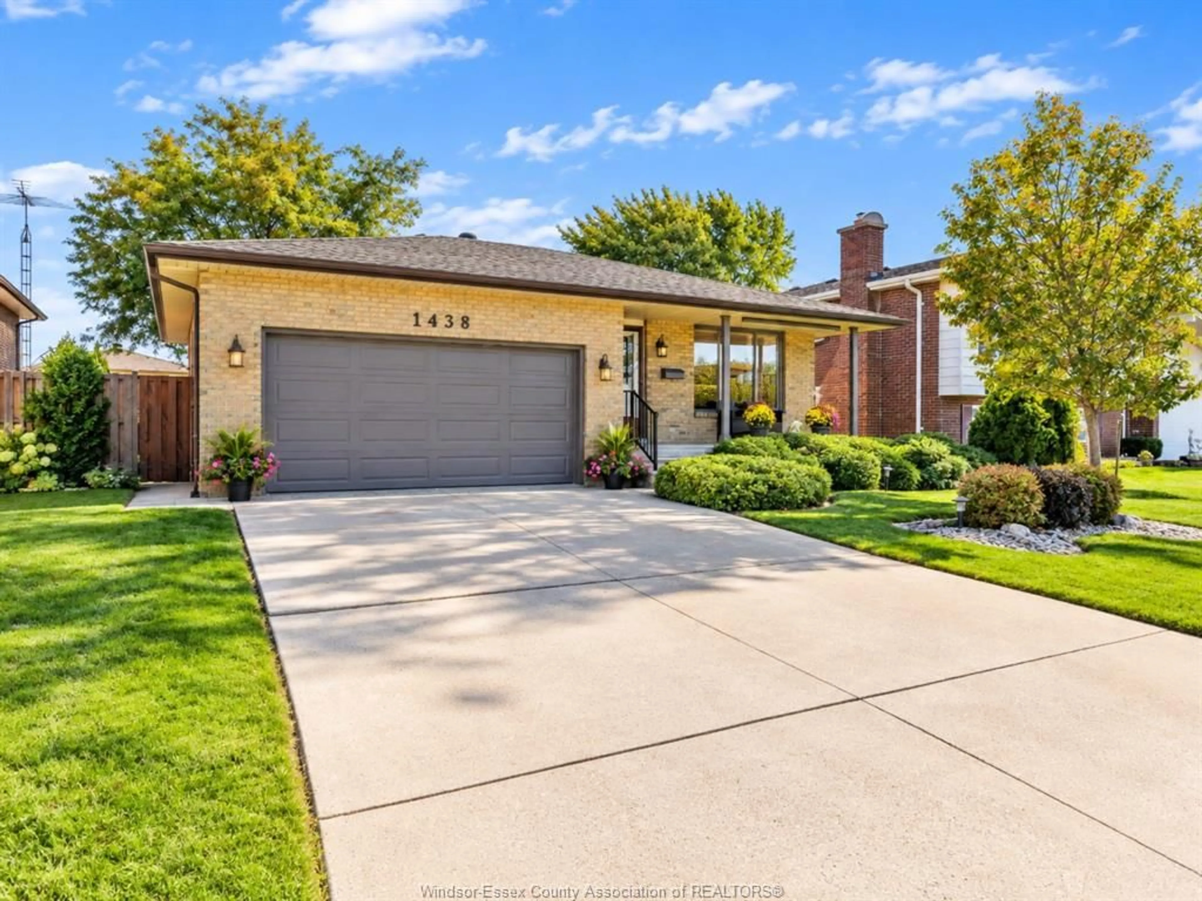 Home with brick exterior material, street for 1438 RUSHWOOD Cres, LaSalle Ontario N9H 2B2