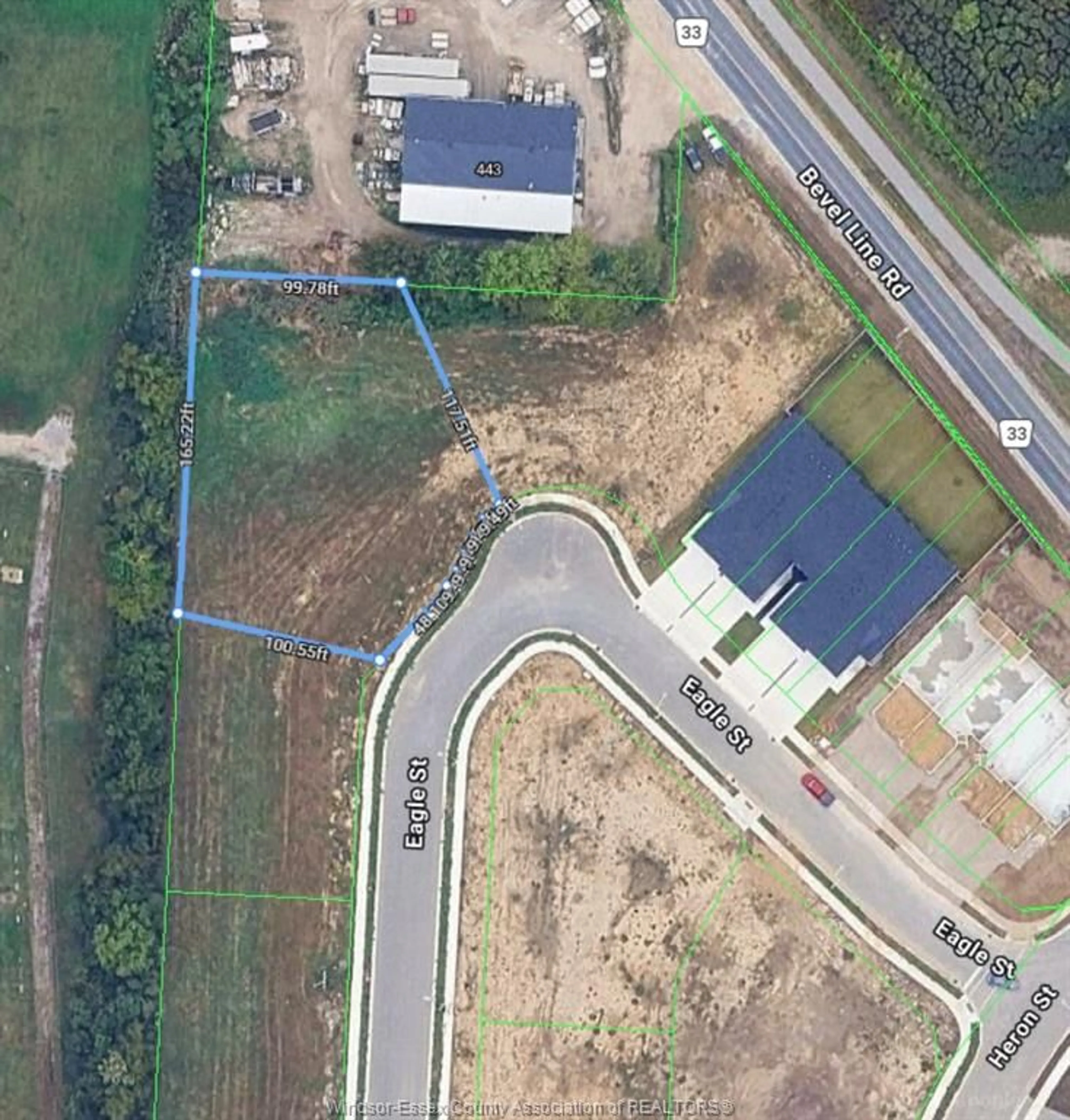 A pic from outside/outdoor area/front of a property/back of a property/a pic from drone, building for V/L EAGLE St, Leamington Ontario N8H 3V4