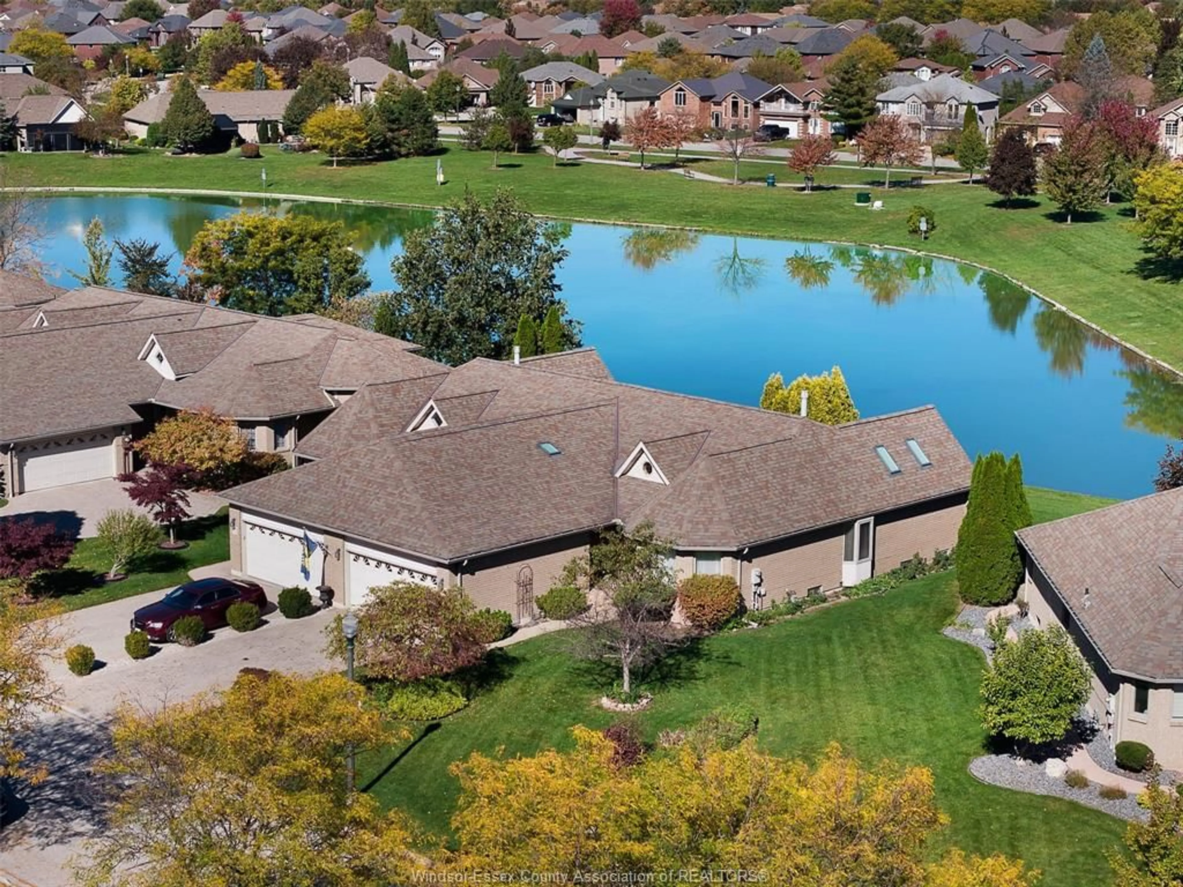 A pic from outside/outdoor area/front of a property/back of a property/a pic from drone, water/lake/river/ocean view for 1353 IMPERIAL Cres, Windsor Ontario N9G 2T6