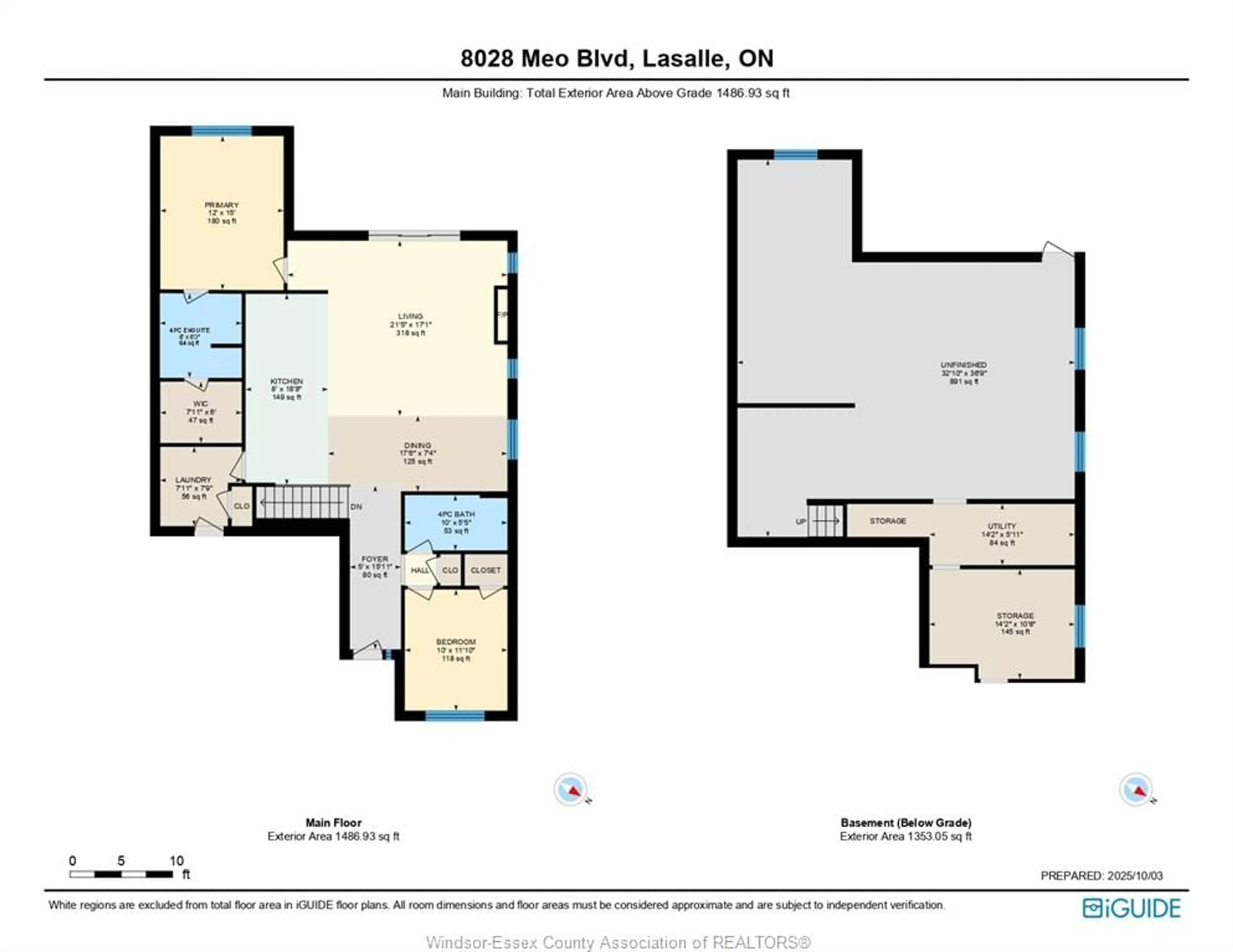 Floor plan for 8028 Meo Blvd, LaSalle Ontario N9H 0P3