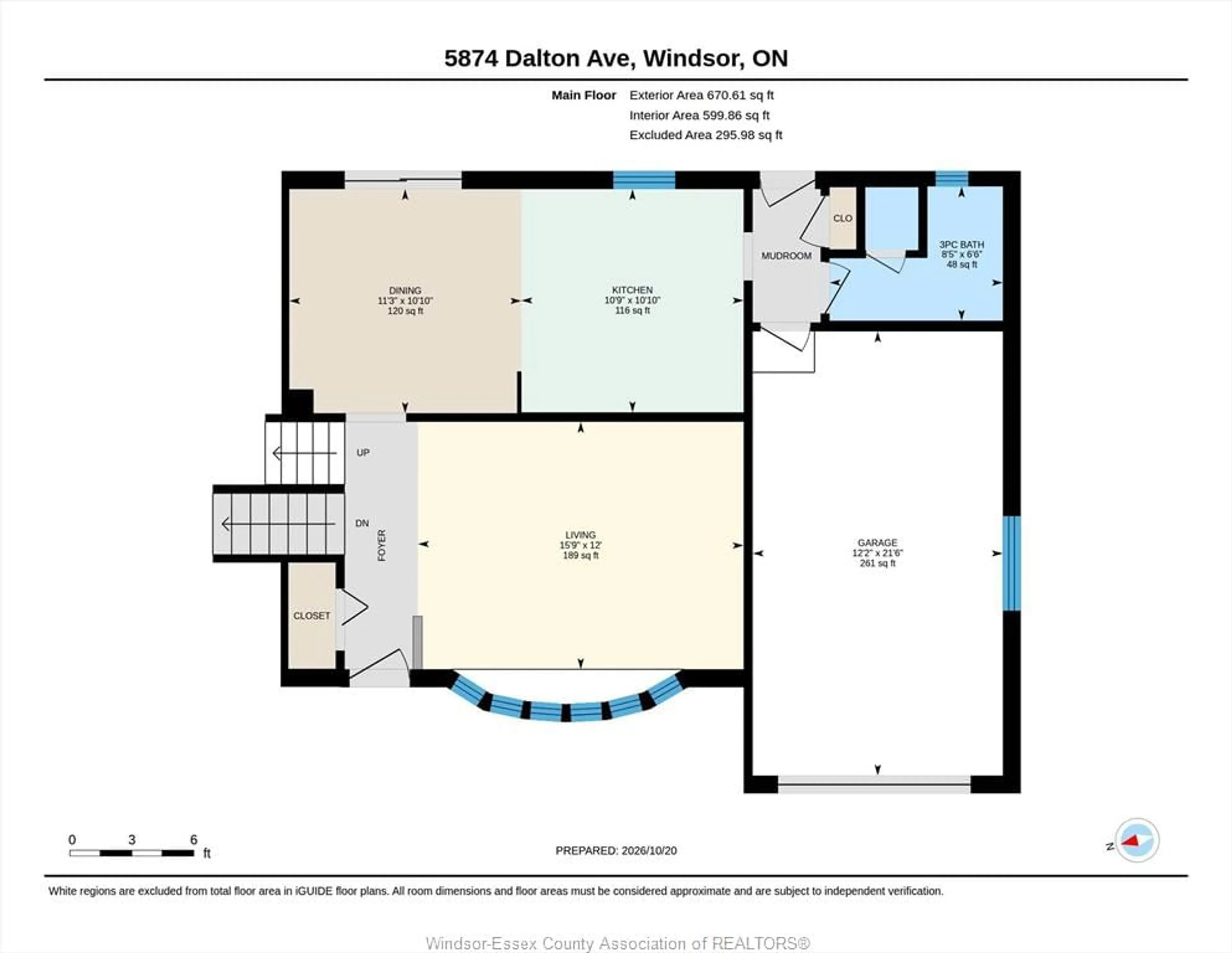 Floor plan for 5874 DALTON Ave, LaSalle Ontario N9H 1N1