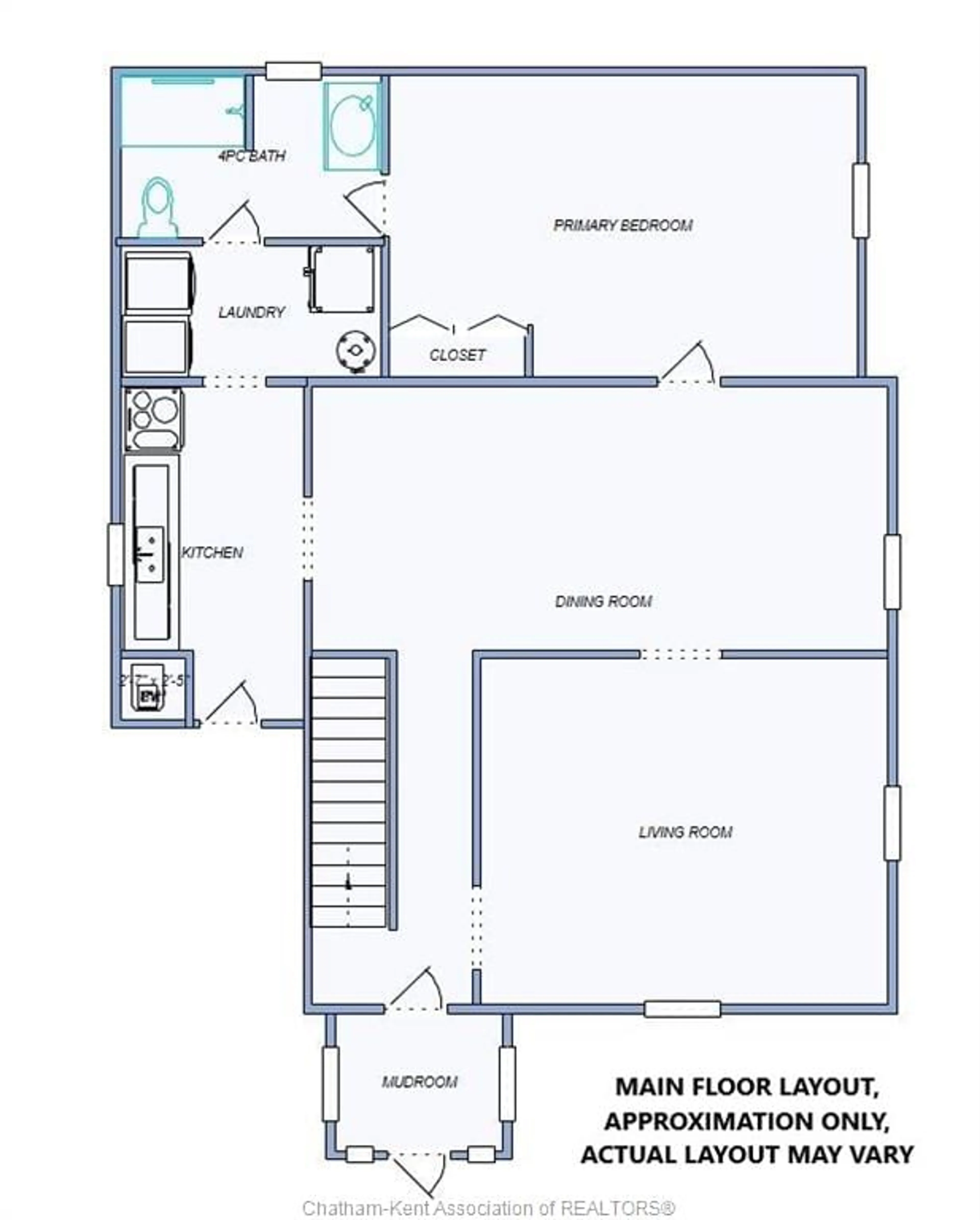 Floor plan for 14 Kendall St, Chatham Ontario N7M 2X5