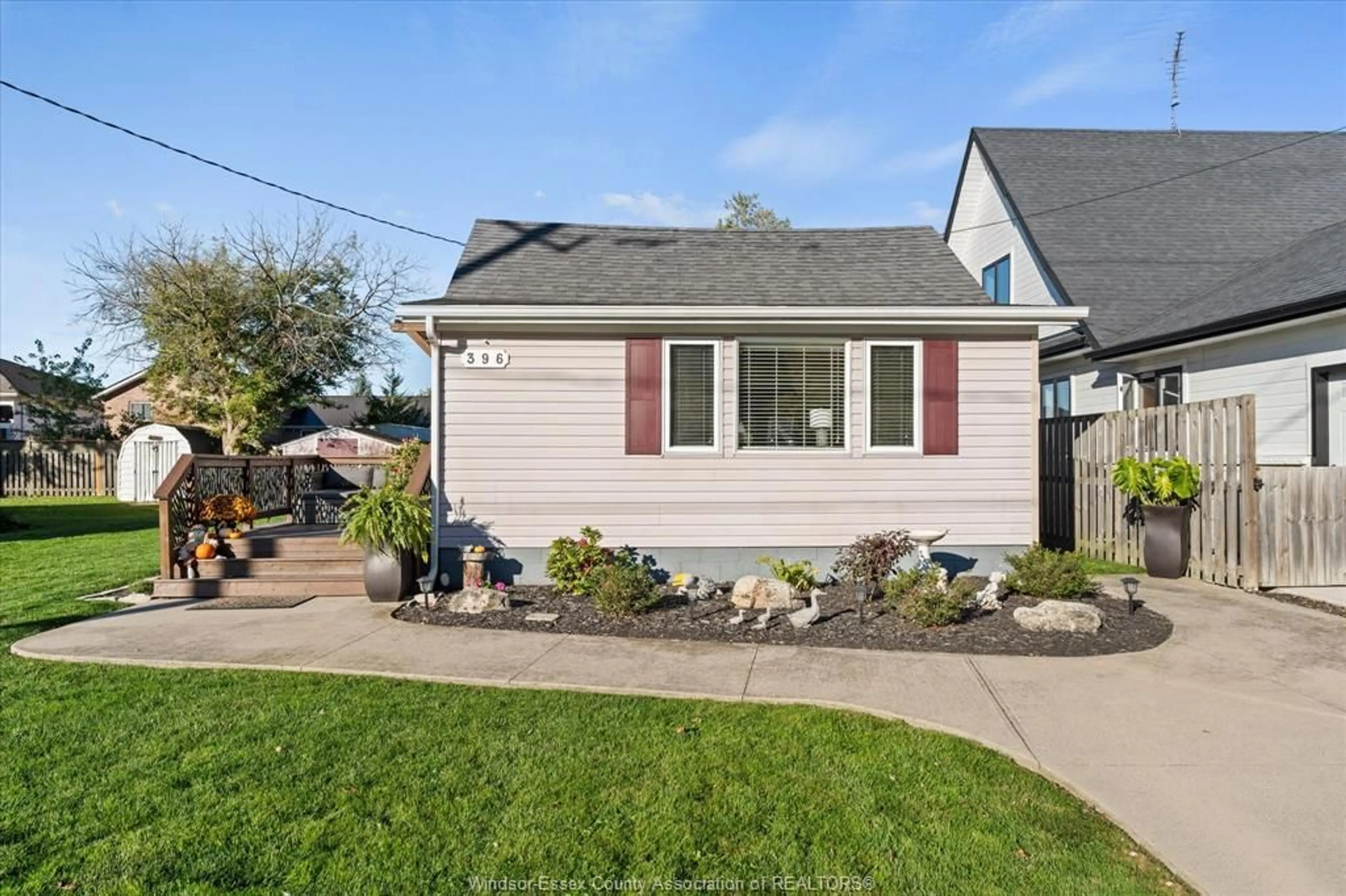 Home with vinyl exterior material, street for 396 WEST BELLE RIVER Rd, Lakeshore Ontario N0R 1A0