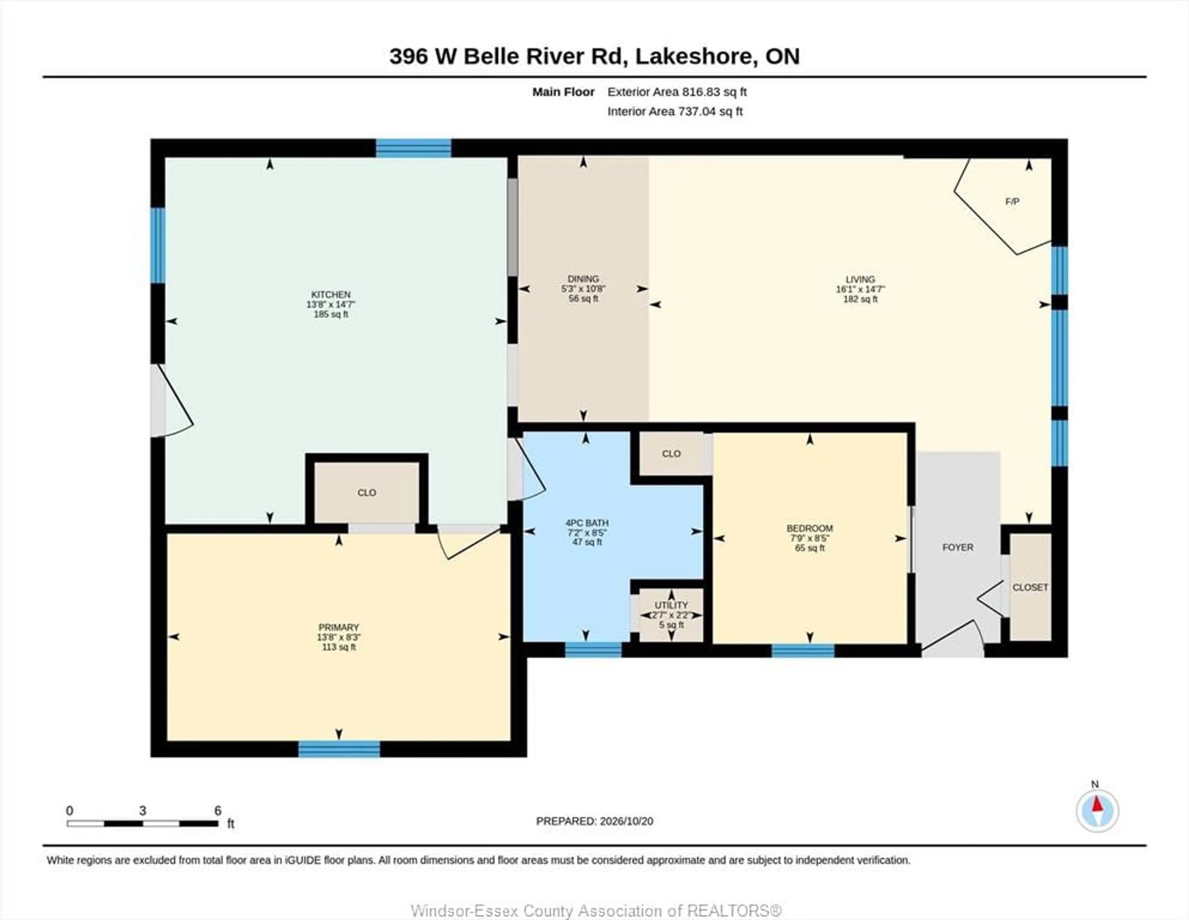 Floor plan for 396 WEST BELLE RIVER Rd, Lakeshore Ontario N0R 1A0