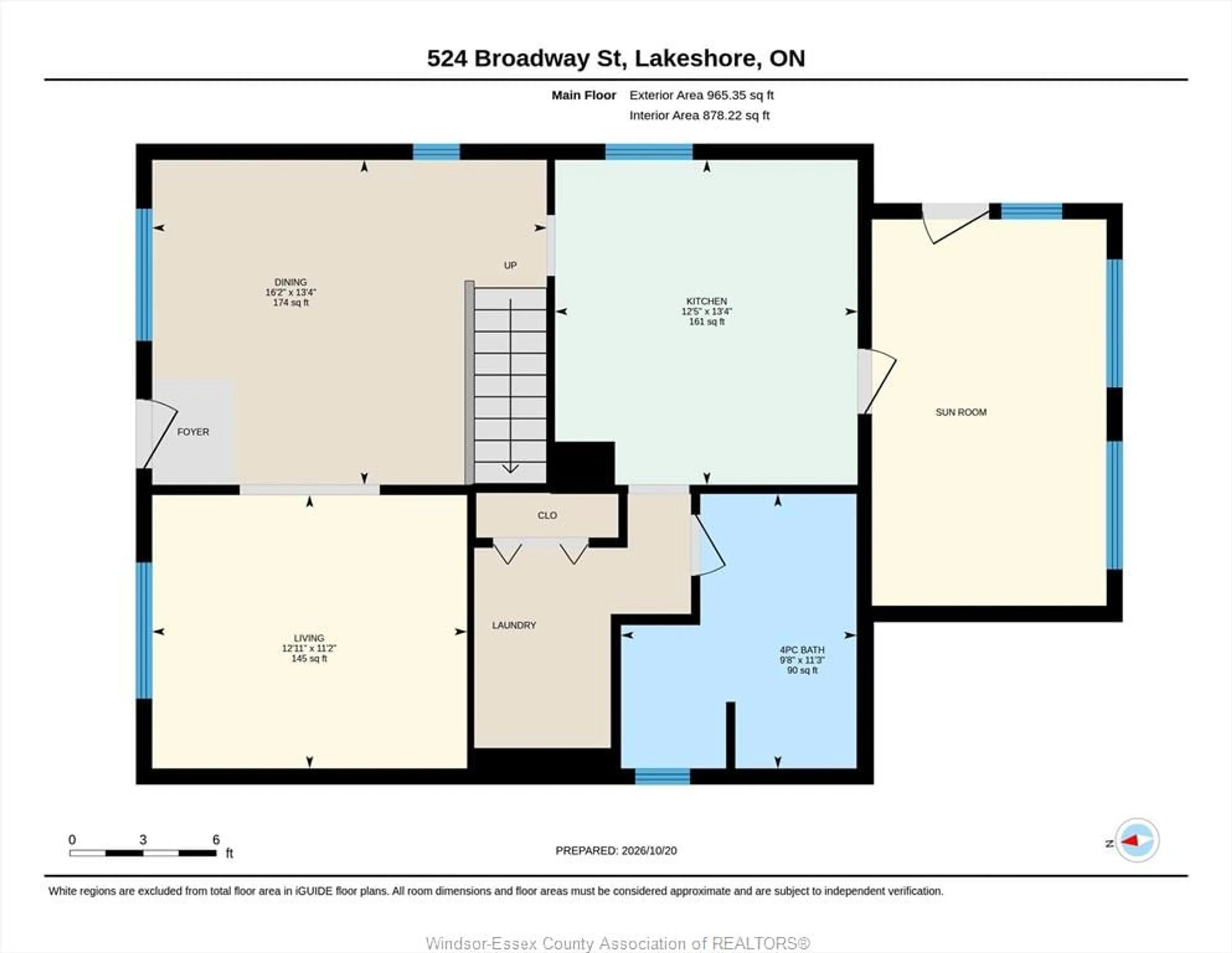 Floor plan for 524 BROADWAY St, Belle River Ontario N0R 1A0