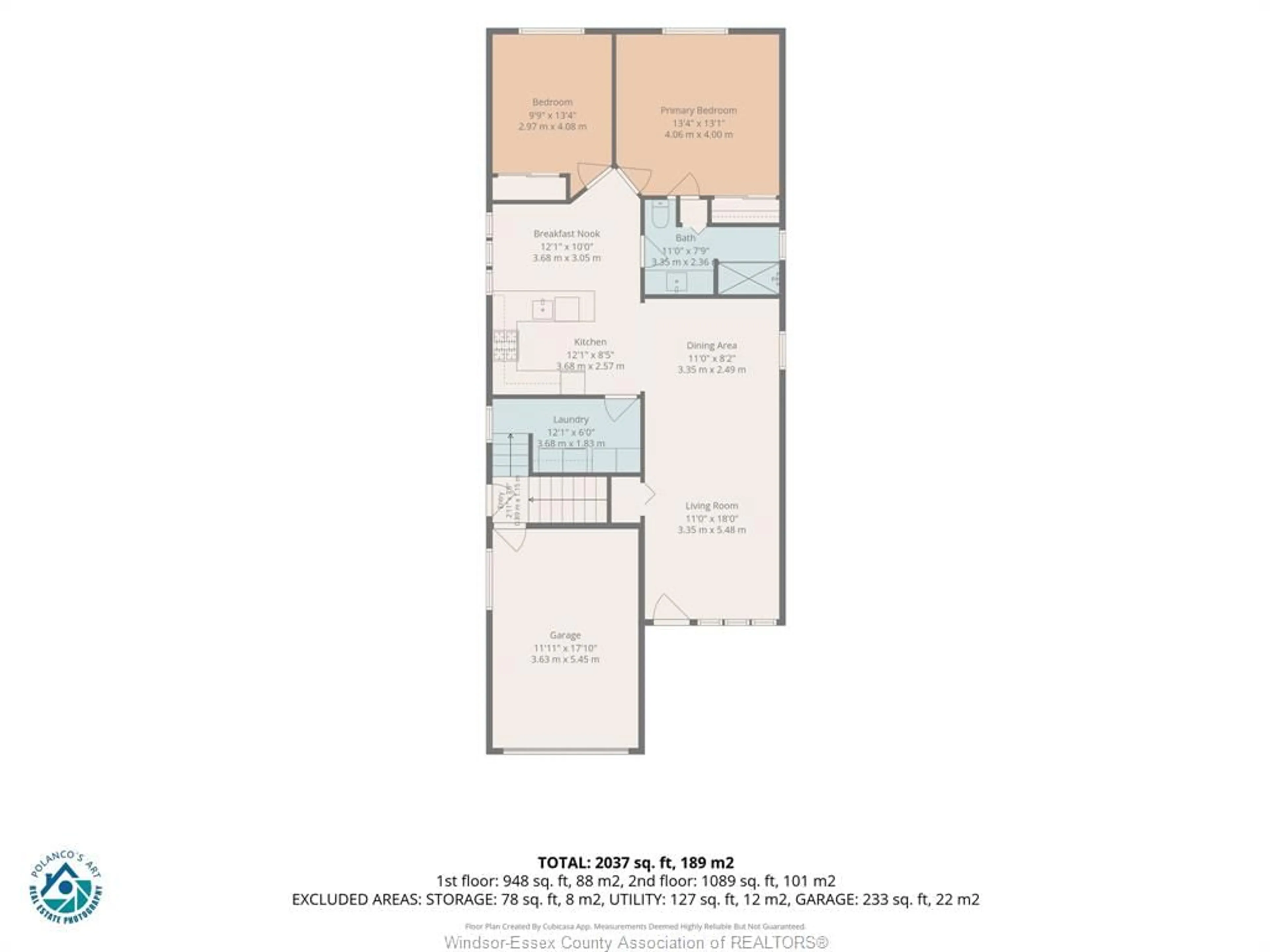 Floor plan for 1107 Janette ..., Windsor Ontario N9A 5A6
