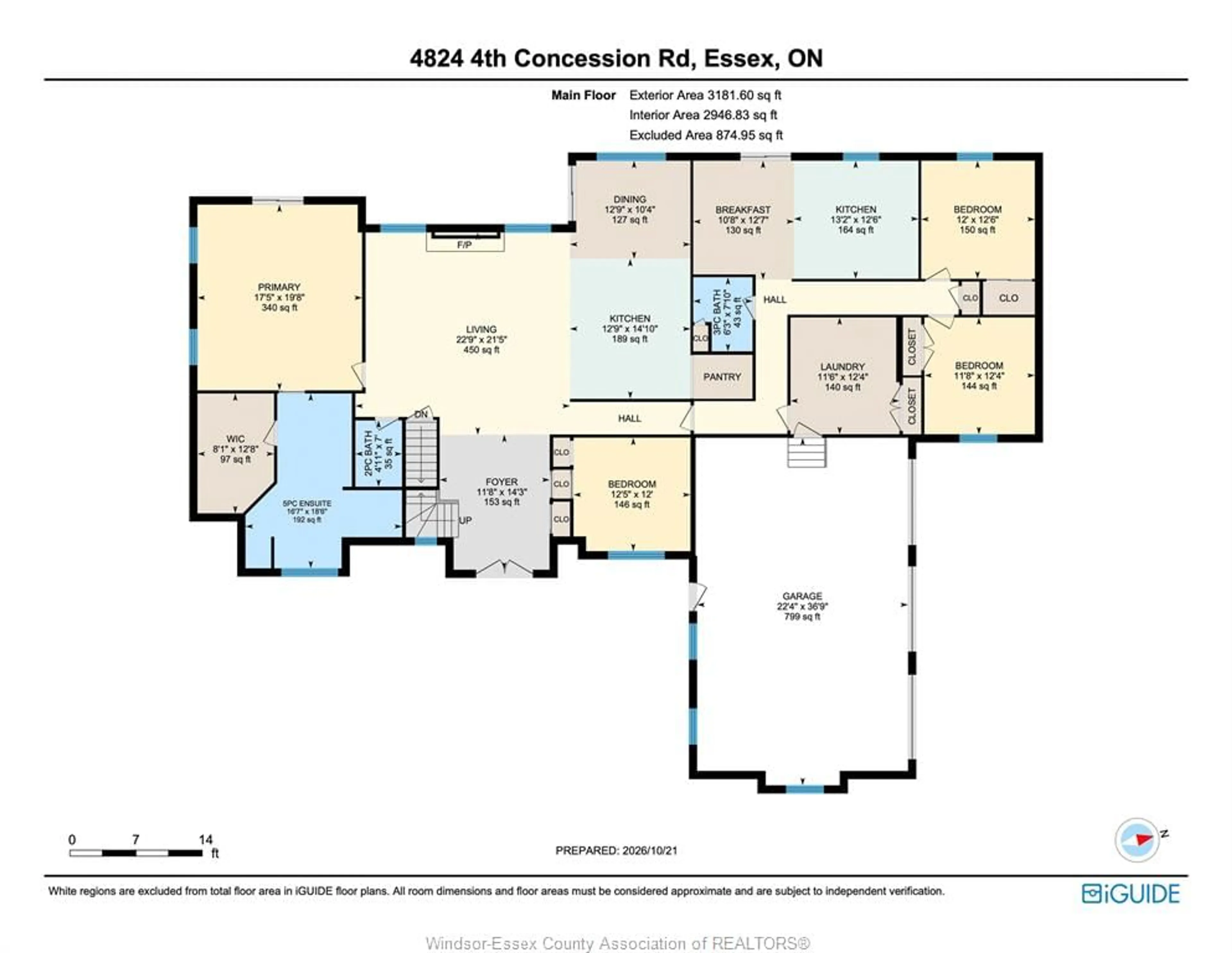 Floor plan for 4824 Concession 4 Rd, Harrow Ontario N0R 1G0