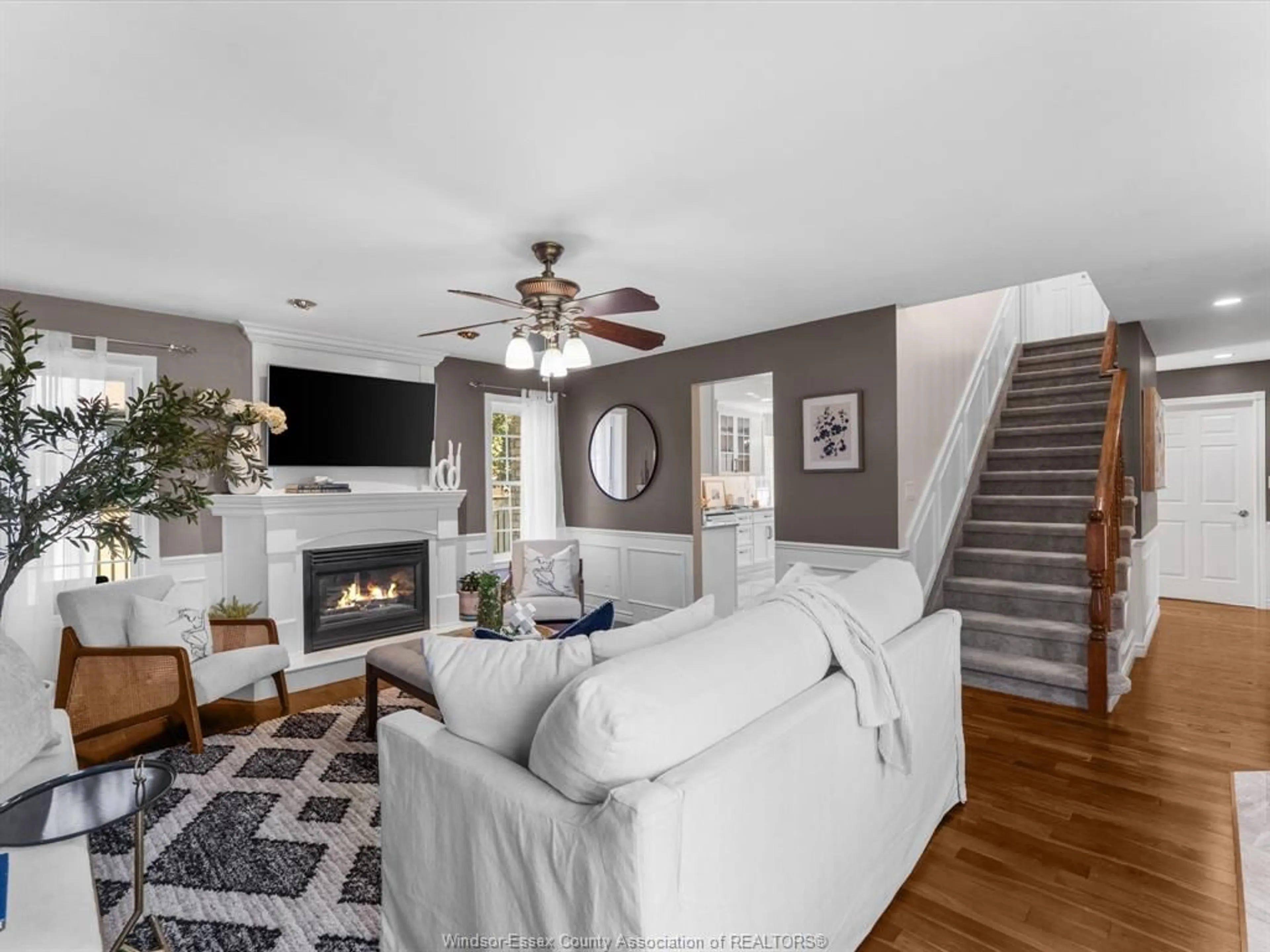 Living room with furniture, unknown for 4180 MARLO COURT, Windsor Ontario N9G 2V3
