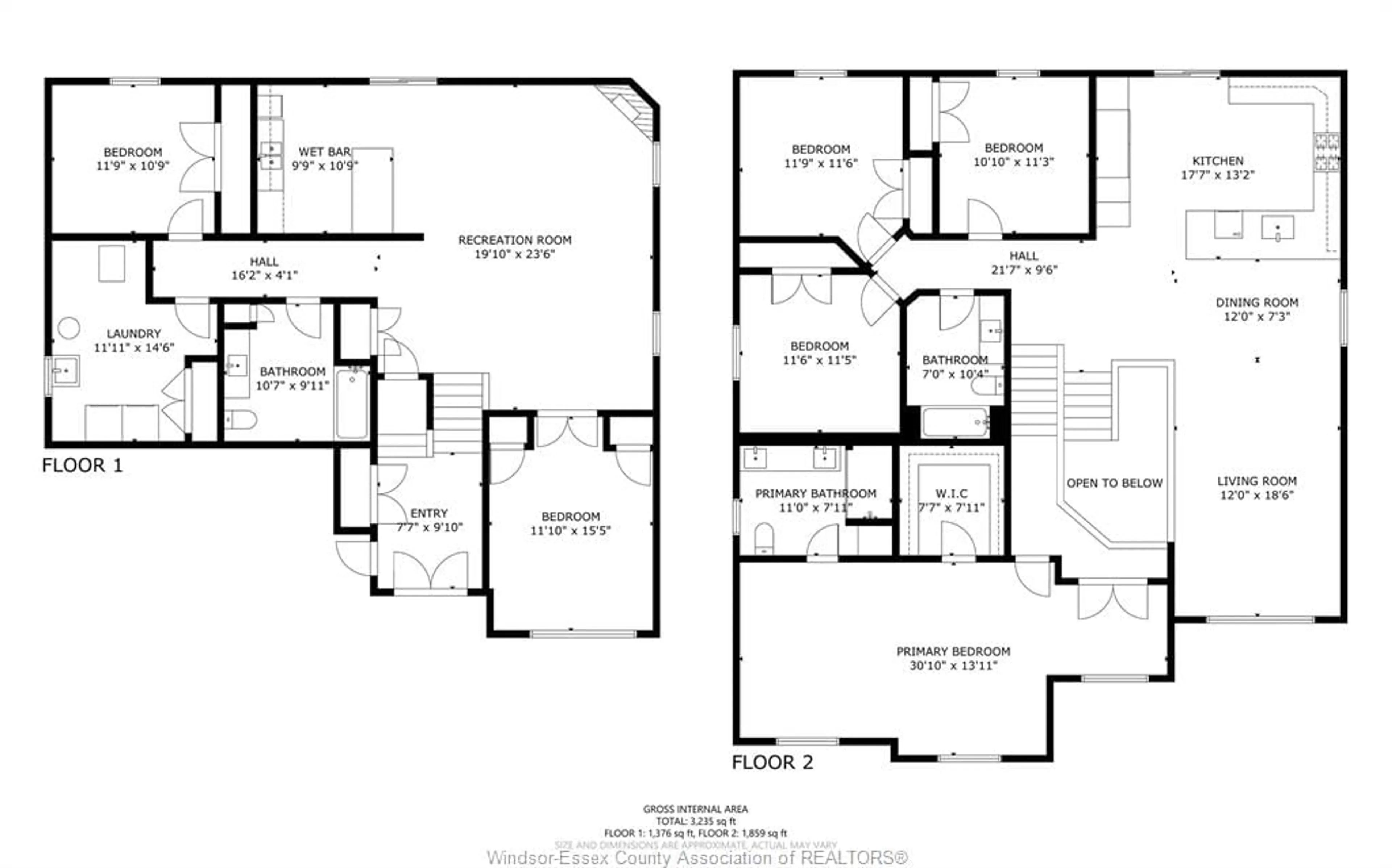 Floor plan for 4015 SIXTH CONCESSION, Windsor Ontario N9G 1S6