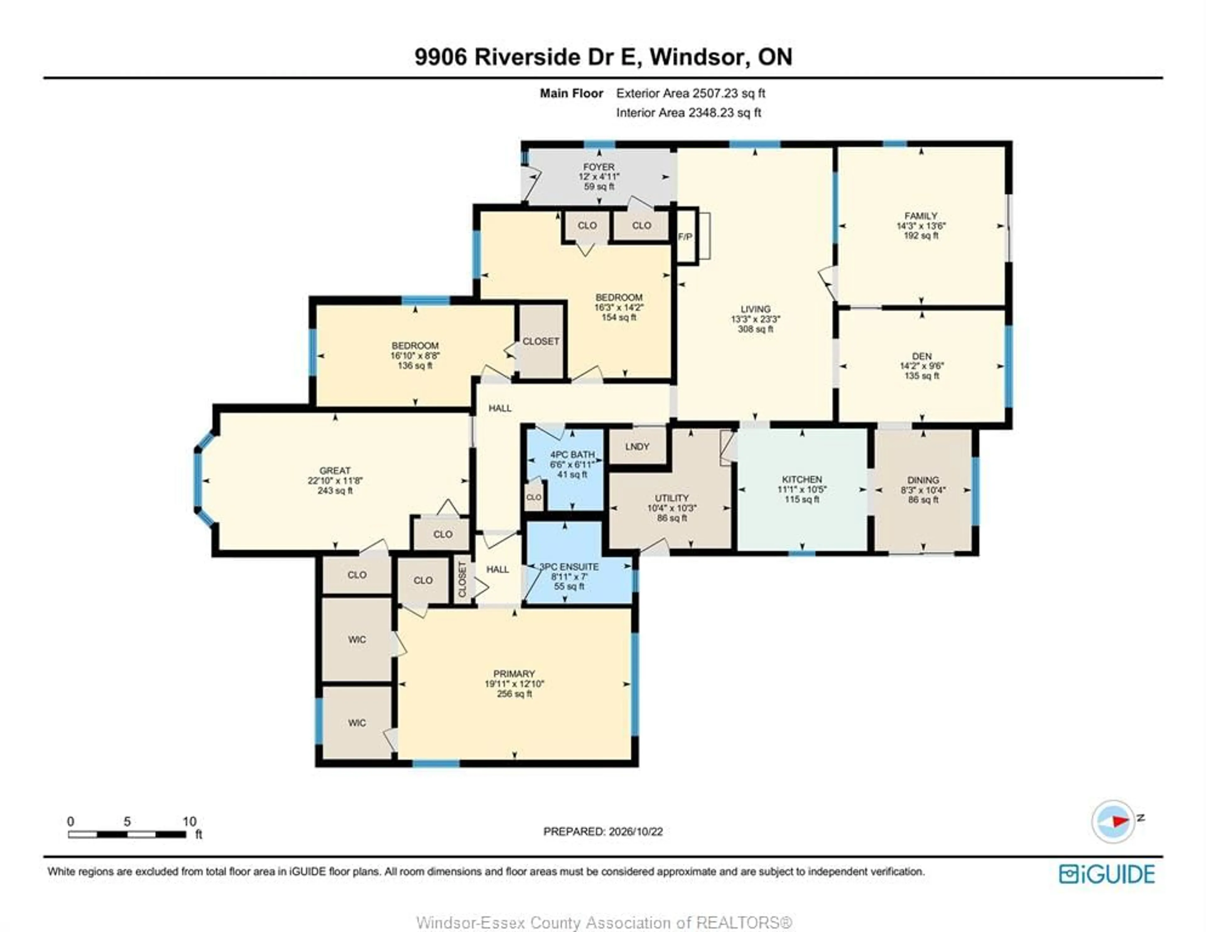 Floor plan for 9906 RIVERSIDE Dr, Windsor Ontario N8P 1A1